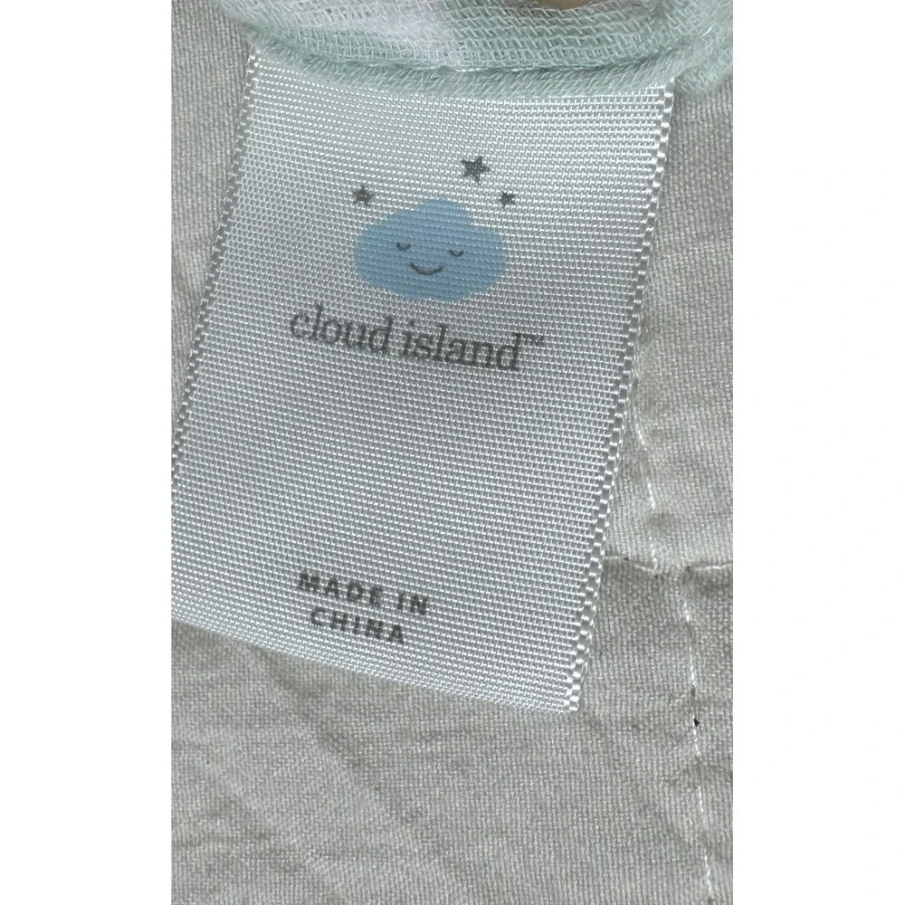 Cloud Island Sage Green Gingham Muslin Swaddle Blanket 100% Cotton 46x40